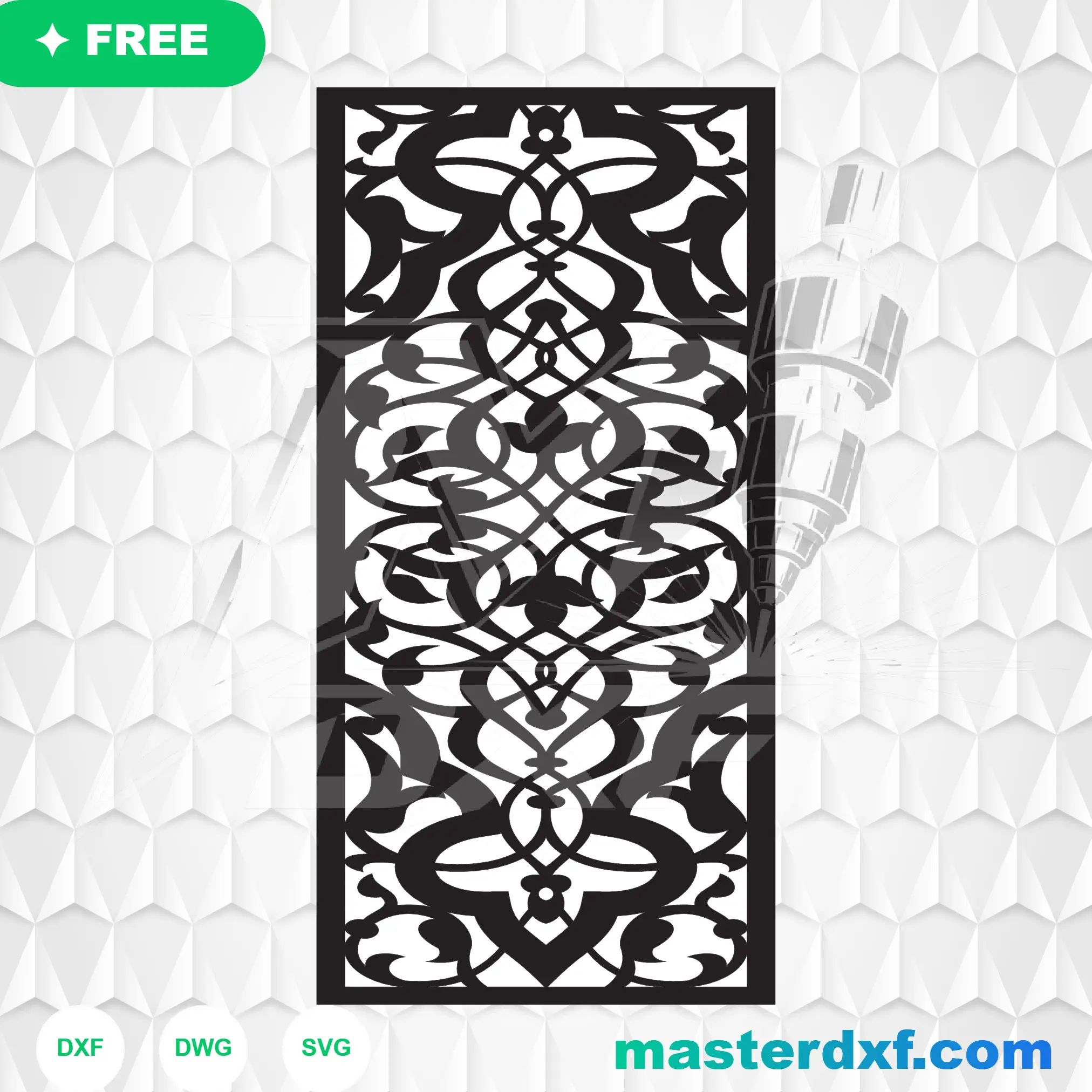 Abstract Micro-Grid Perforated Mesh File for Industrial Laser Cutting DXF File